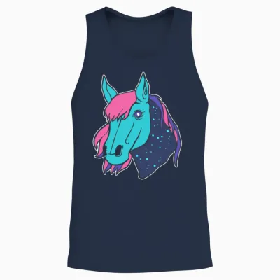Galactic Horse Horse Wrangler Gift Unisex Tank Top - Navy