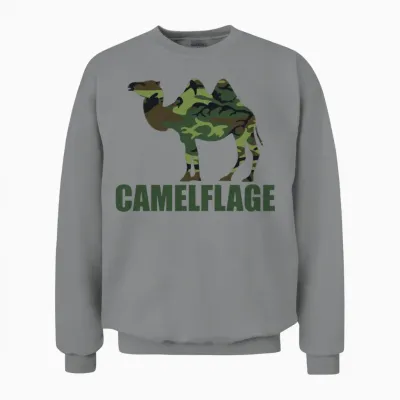 Camouflage Camel Funny Army Military Unisex Sweatshirt - Sport Grey