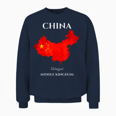 Chinese Flag Souvenir of China Unisex Sweatshirt - Navy