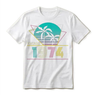 Funny Birthday Born in 1974 Limited Edition Unisex T-Shirt - White