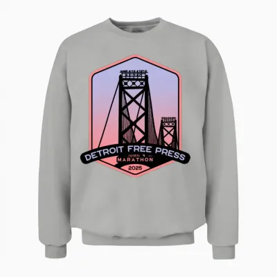 Detroit Free Press - Marathon – 26.2 – 2025 Unisex Sweatshirt - Ash