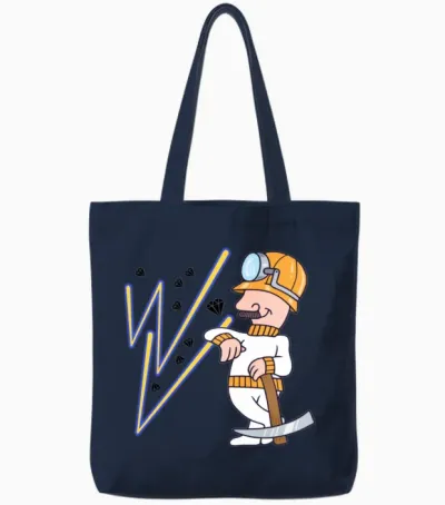 Coal Miner Tote Bags - Navy