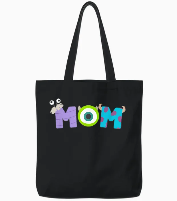 Disney and Pixar’s Monsters, Inc. Mom Mother’s Day Birthday Tote Bags in Black
