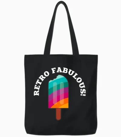 Retro Tote Bags - Black