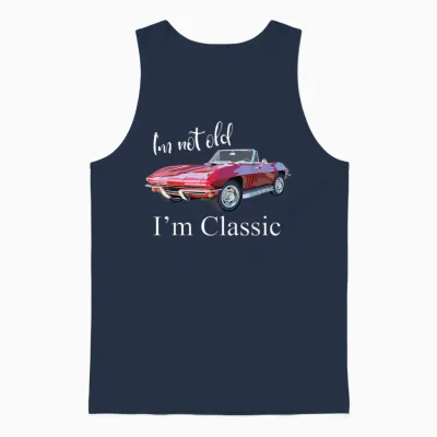 I'm Not Old I'm Classic Retro Muscle Car Cool Birthday Unisex Tank Top - Navy