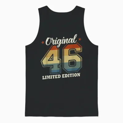 Original 1946 Vintage 80th Birthday Gift Man Woman Unisex Tank Top - Black
