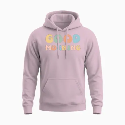 Good Morning Unisex Hoodie - Light Pink