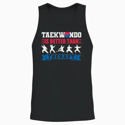 Tkd Korean Martial Arts Tae Kwon Unisex Tank Top - Black