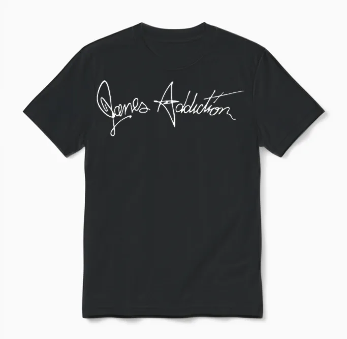 Jane’s Addiction Classic Logo in Greys Unisex T-Shirt in Black
