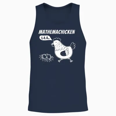 Mathemachicken Funny Math Unisex Tank Top - Navy