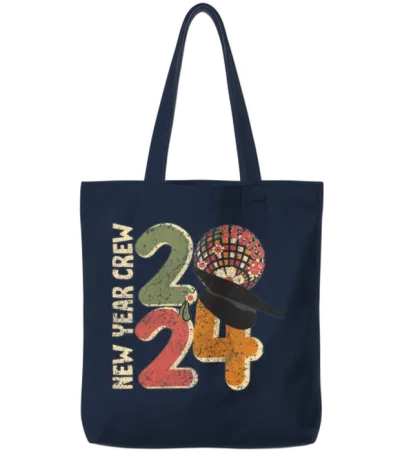 Retro 2024 Sublimation Tote Bags - Navy