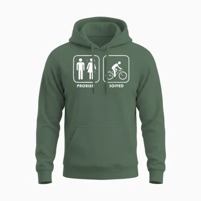 Funny for Cyclists Humour Unisex Hoodie - Military Green