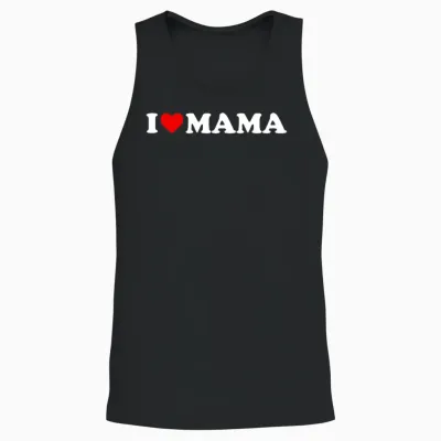 I Love Mama Shirt Für Jungen, Mädchen, Kleinkinder, Jugendliche Unisex Tank Top - Black