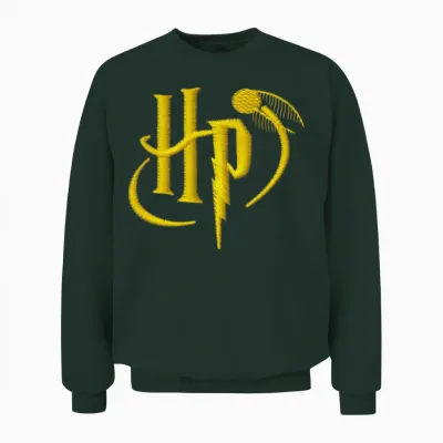 Harry Potter Small Logo Embroidery Unisex Sweatshirt - Forest