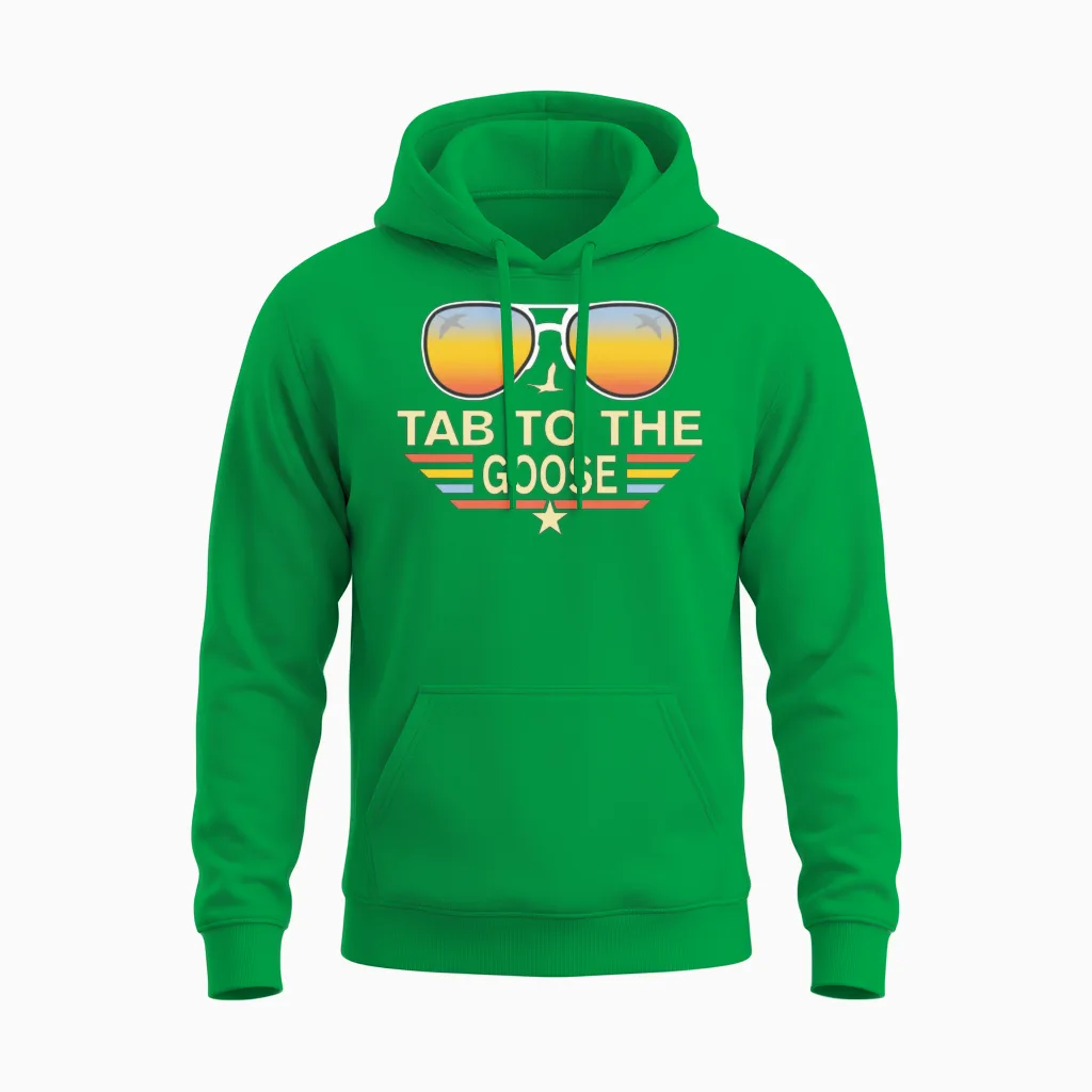 Tab to the Goose Funny Unisex Hoodie in Irish Green
