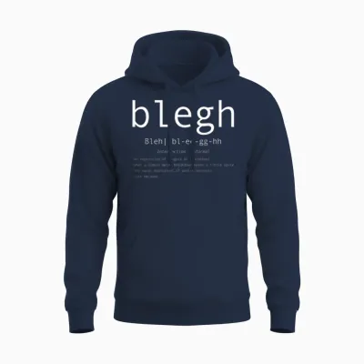 Blegh Definition Heavy Metal Head Metalcore Funny Metalfan Unisex Hoodie - Navy