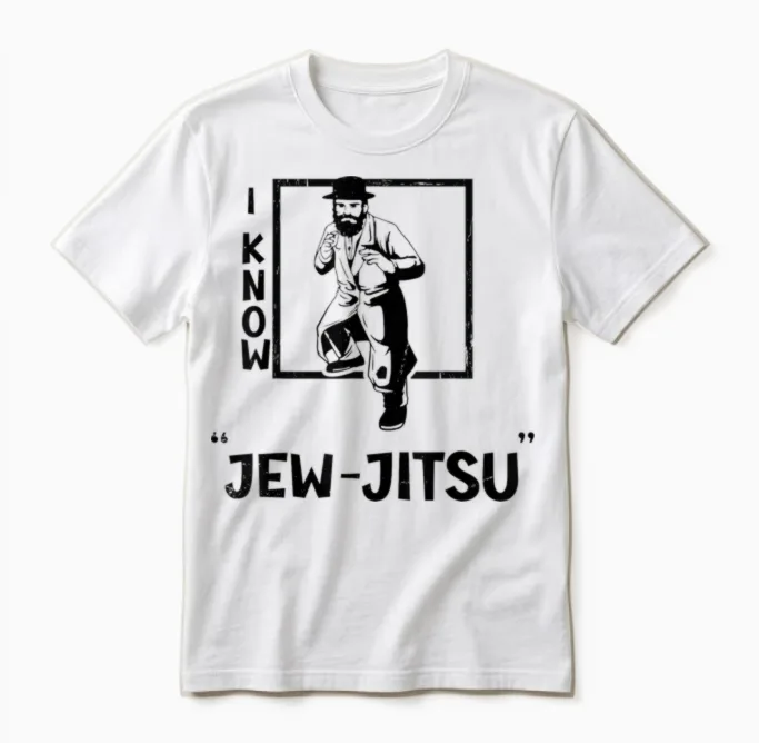 I Know the Jewjitsu I Know the Jewjitsu Funny Jiu Jitsu Jewish Mma Unisex T-Shirt in White