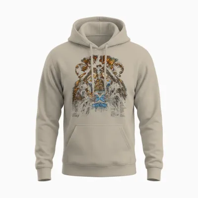 Löwe Fantasy Art - Tier Löwe Unisex Hoodie - Sand
