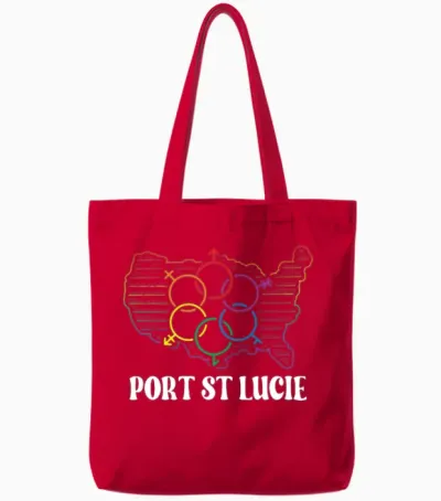 Port St Lucie Pride Month Pride Flag Lgbt Communit Tote Bags - Red