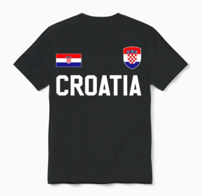 Croatia Unisex T-Shirt - Black