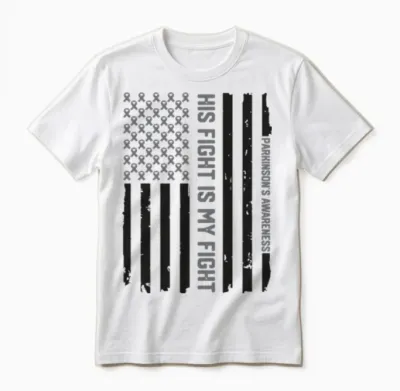 Parkinsons Disease Awareness Ribbon Unisex T-Shirt - White