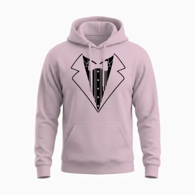 Tuxedo Jacket Costume Unisex Hoodie - Light Pink