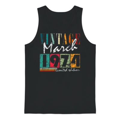 March 1974 Jubilee 1974 Legends March Unisex Tank Top - Black