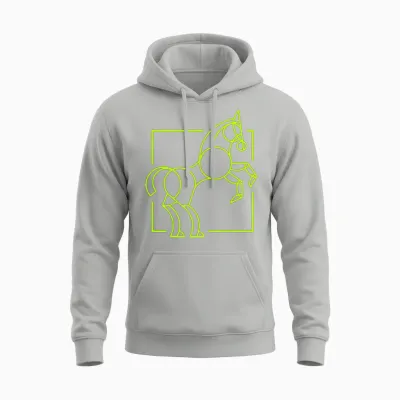 Horse Logo Unisex Hoodie - Ash