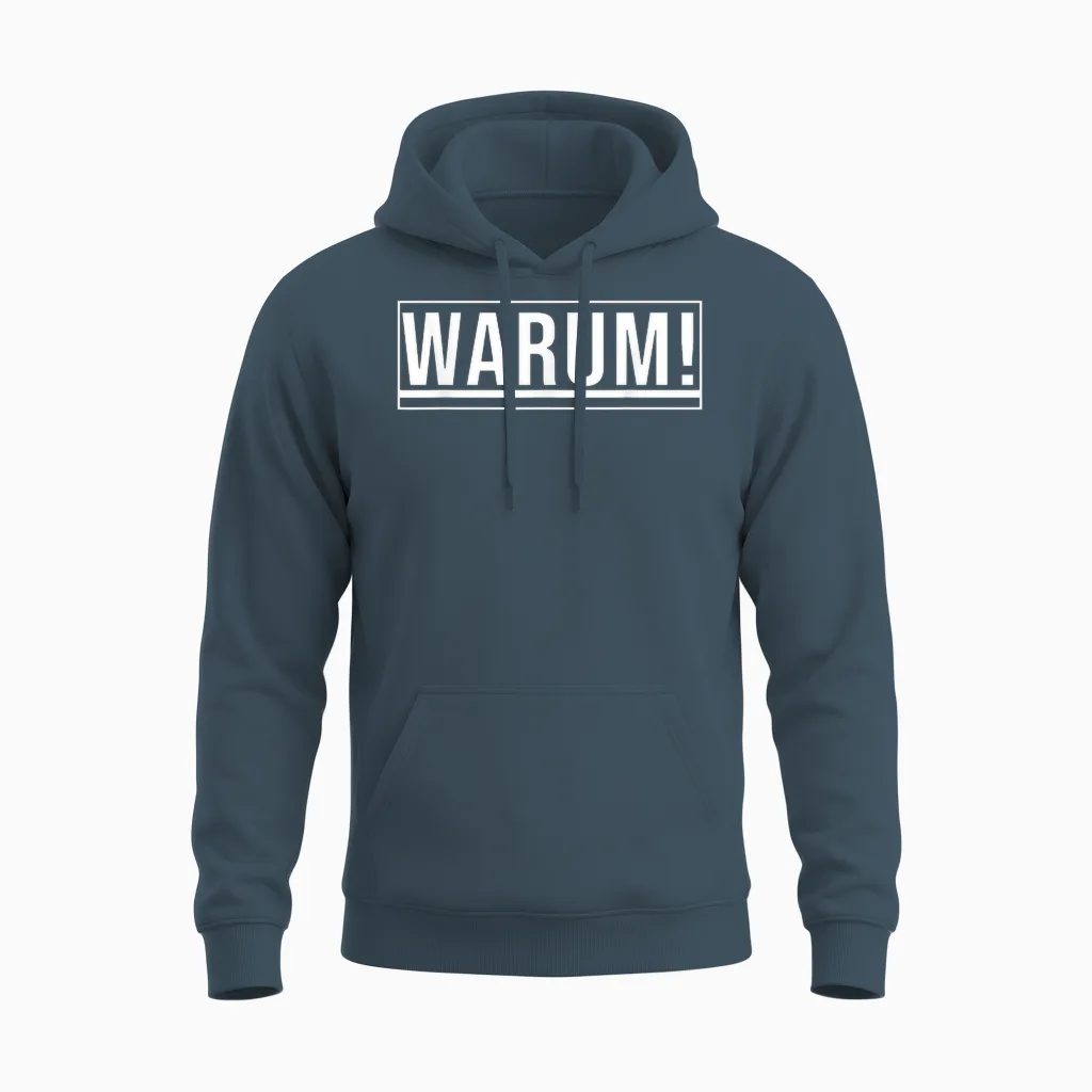 Lustiges Wort - Warum! Unisex Hoodie in Dark Heather