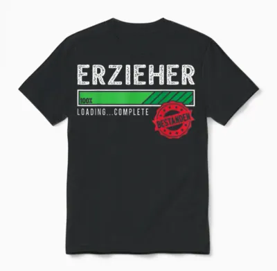 Erzieher Ausbildung Prüfung Bestanden Unisex T-Shirt - Black