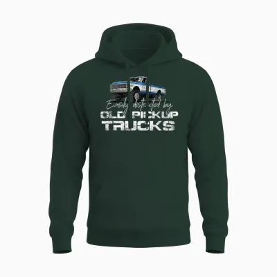 Easily Distracted by Old Pickup Trucks Shirt for Men Retro Unisex Hoodie - Forest