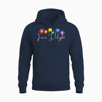 I'm a Delight Funny Unisex Hoodie - Navy
