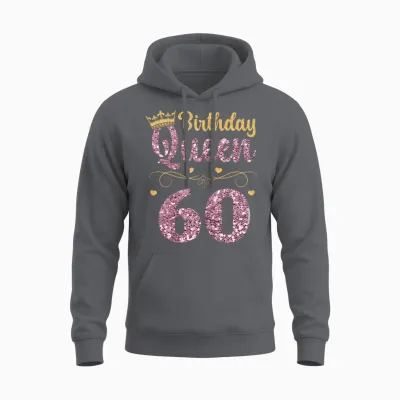 60. Königin Geburtstag 60 Jahre 60 Jahre 60 Unisex Hoodie - Charcoal