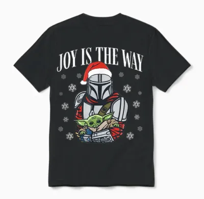 Star Wars: the Mandalorian Christmas Joy Is the Way Unisex T-Shirt - Black