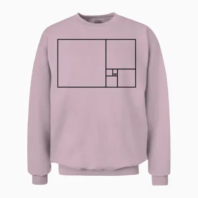 Goldenes Fibonacci-Verhältnis Rechteck Unisex Sweatshirt - Light Pink
