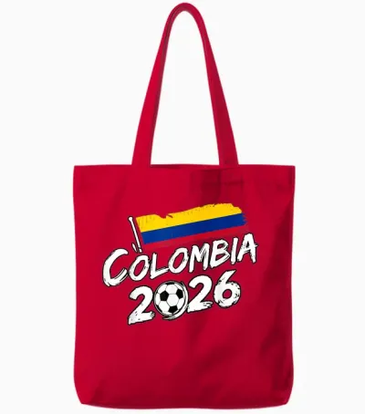 Kolumbien Fußball Fußball Game Player Fan Kolumbianische Flagge Tote Bags - Red