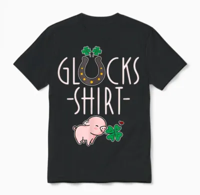 Glücksshirt - Glücksbringer Prüfung Abitur Abi Schule Glück Unisex T-Shirt - Black