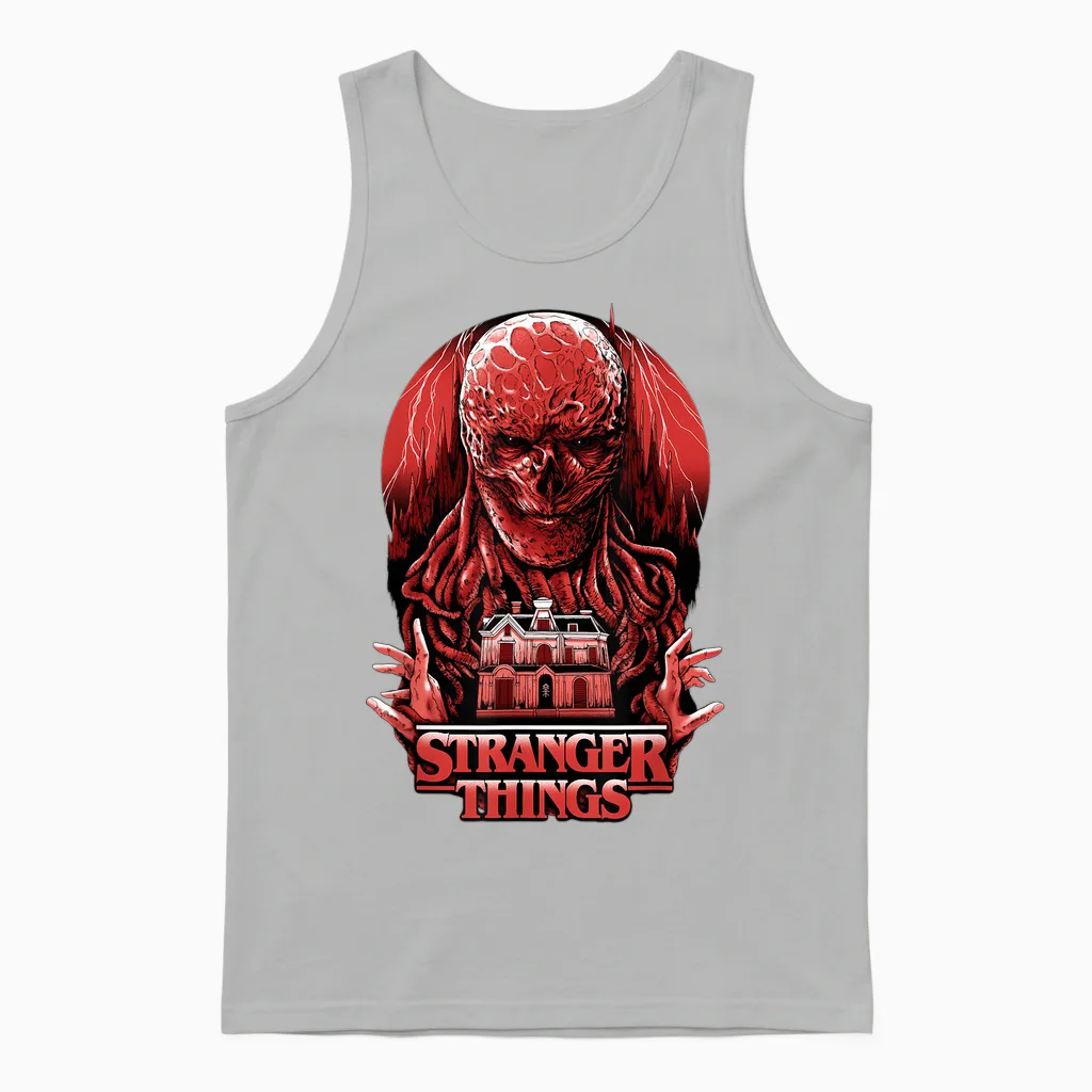 Stranger Things Vecna Horror T-Shirt, Black, S Unisex Tank Top in Ash