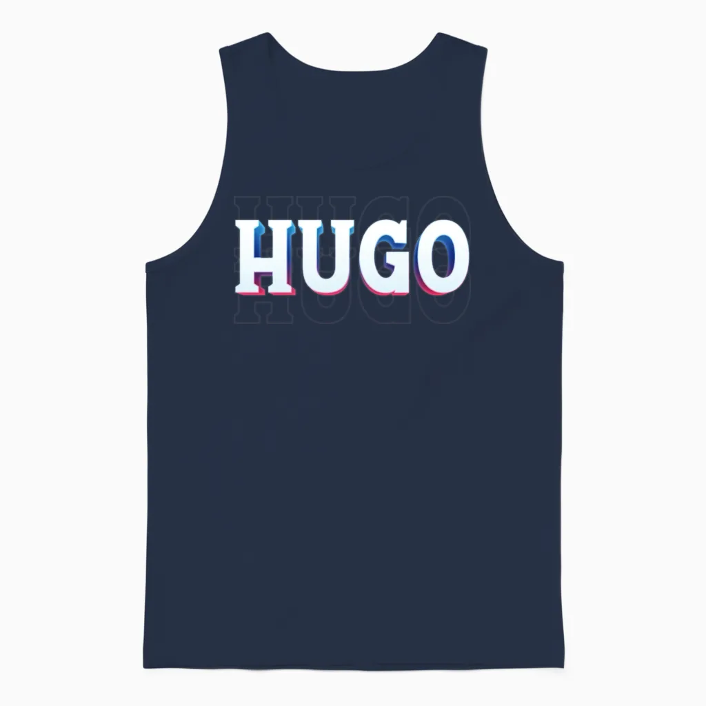 Retro - Hugo Unisex Tank Top in Navy