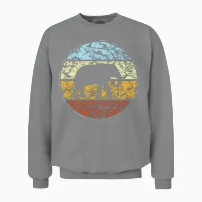 Elephant Retro Unisex Sweatshirt - Sport Grey