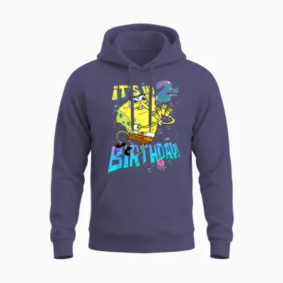 Spongebob It's My 2nd Birthday Boy Girl Kid B-Day Spongebob Unisex Hoodie - Heather Sport Dark Navy