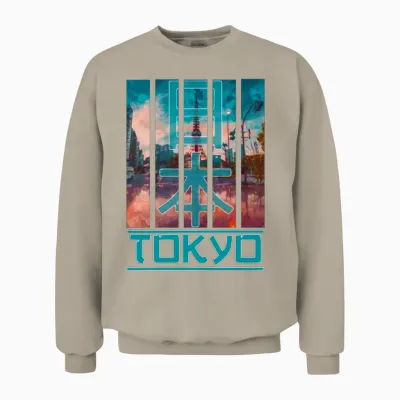 Tokyo Tower Unisex Sweatshirt - Sand
