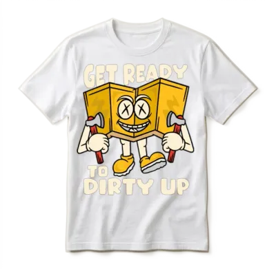 Dirty Outdoor Camping Funny Unisex T-Shirt - White