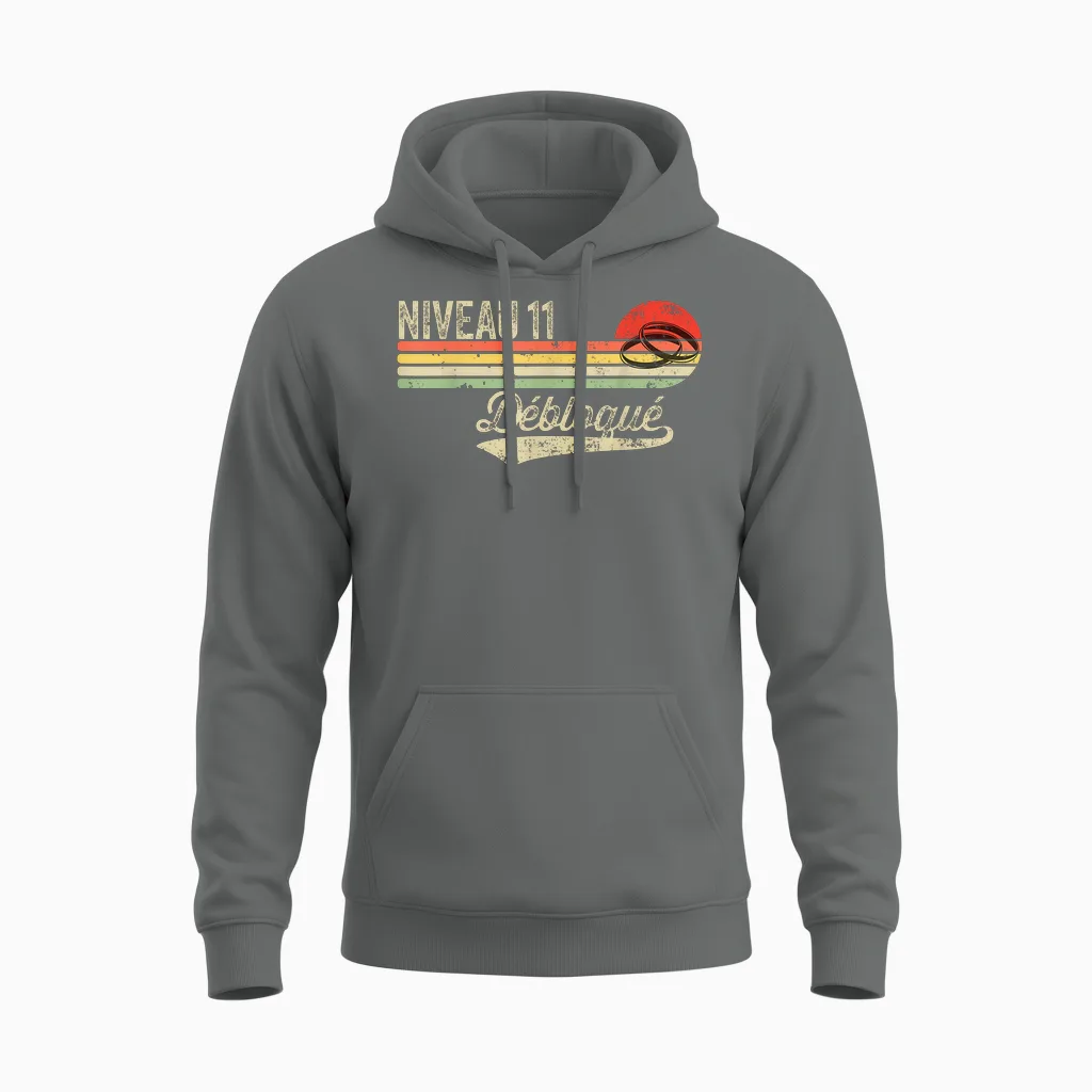 Idée Cadeau Humour Noces De Corail - 11 Ans De Mariage Unisex Hoodie in Graphite Heather