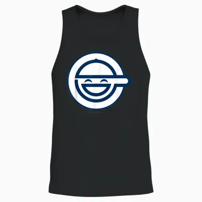 Ghost in the Shell Stand Alone Complex the Laughing Man Logo Unisex Tank Top - Black