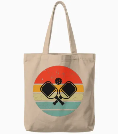 Pickleball Sport Cool Tote Bags - Natural