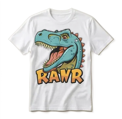 Dino Rawr Unisex T-Shirt - White