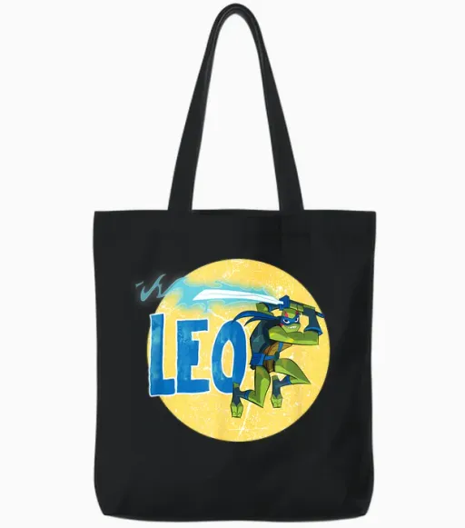 Leonard "leo" the Ninja Turtle Tote Bags - Black