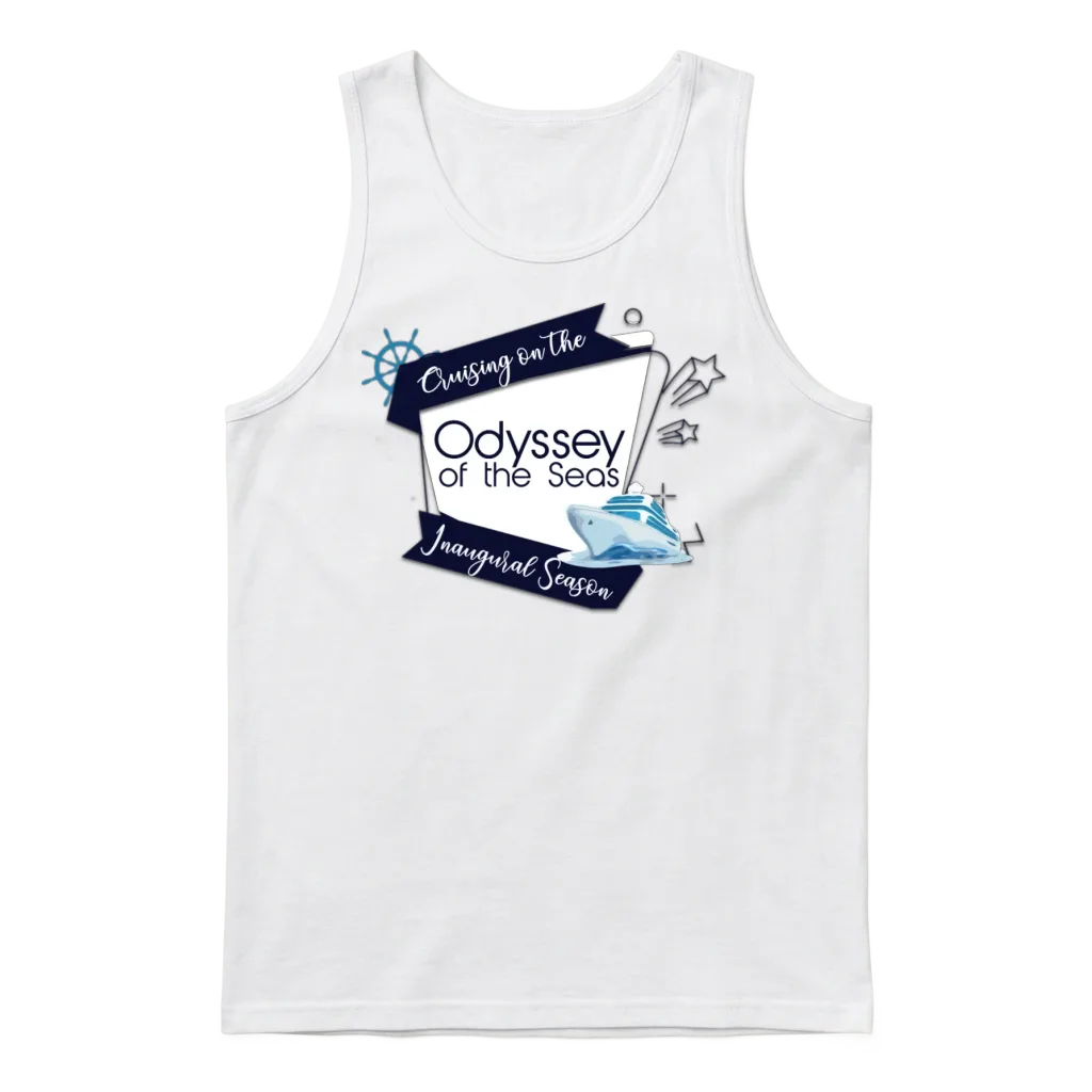 Odyssey of the Seas Cruising Inaugural Season Unisex Tank Top - White