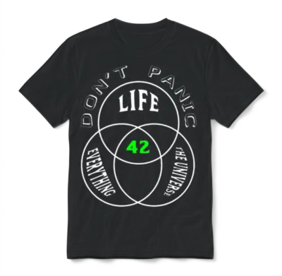 Dont Panic Unisex T-Shirt - Black